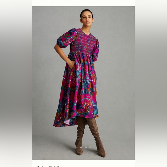 FARM Rio Dresses & Skirts - Farm Rio smocked midi dress. Size S. EUC.